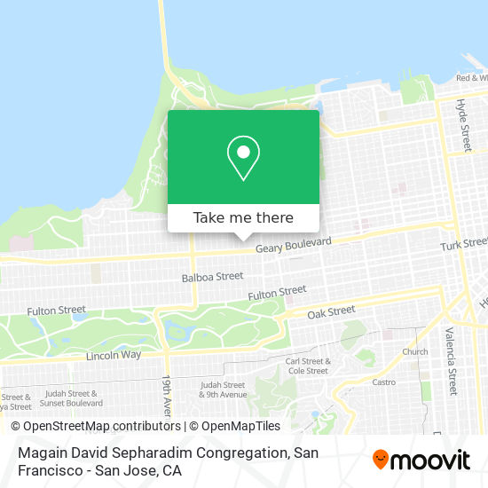Mapa de Magain David Sepharadim Congregation