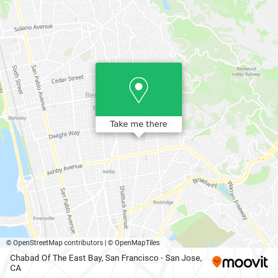 Chabad Of The East Bay map