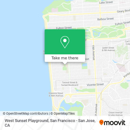 West Sunset Playground map