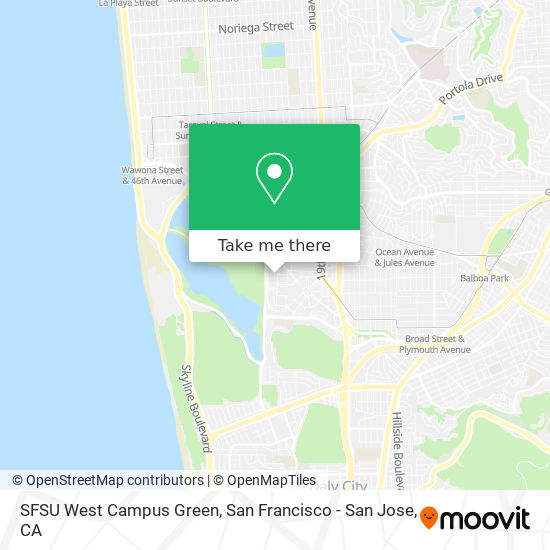 SFSU West Campus Green map