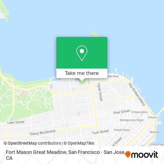 Fort Mason Great Meadow map