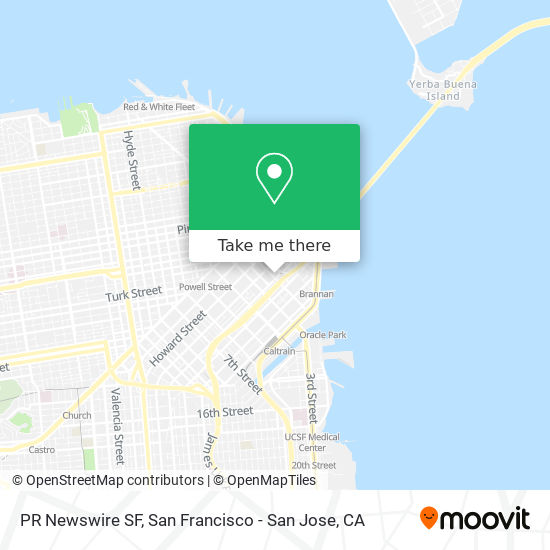 Mapa de PR Newswire SF
