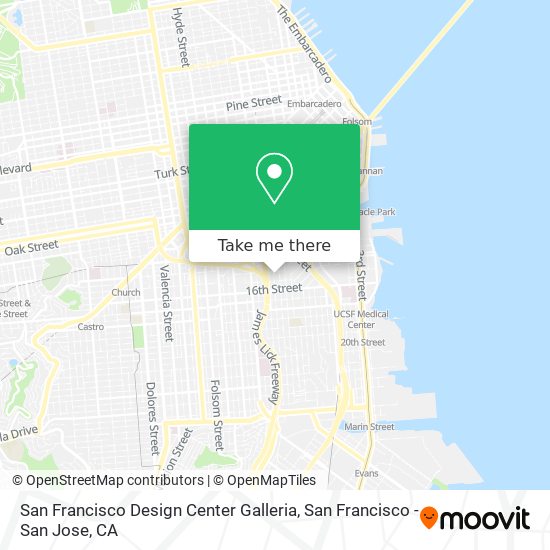 Mapa de San Francisco Design Center Galleria
