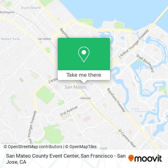Mapa de San Mateo County Event Center