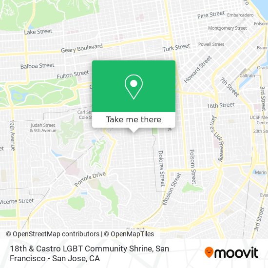 Mapa de 18th & Castro LGBT Community Shrine