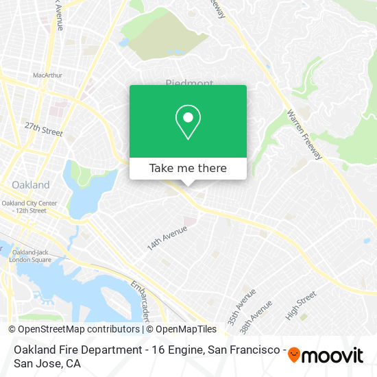 Oakland Fire Department - 16 Engine map