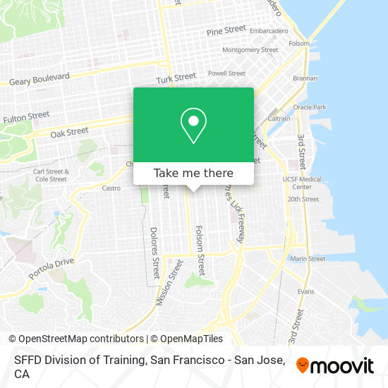 SFFD Division of Training map