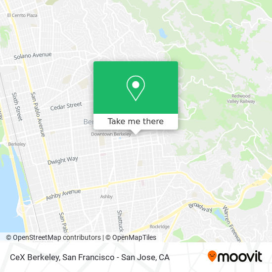 CeX Berkeley map