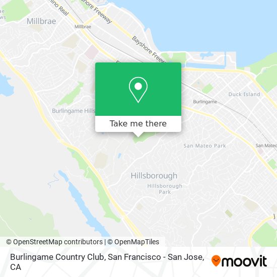 Burlingame Country Club map