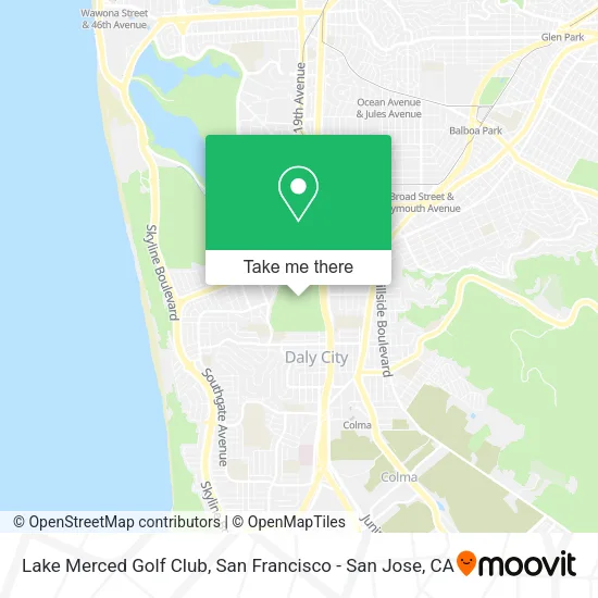 Mapa de Lake Merced Golf Club