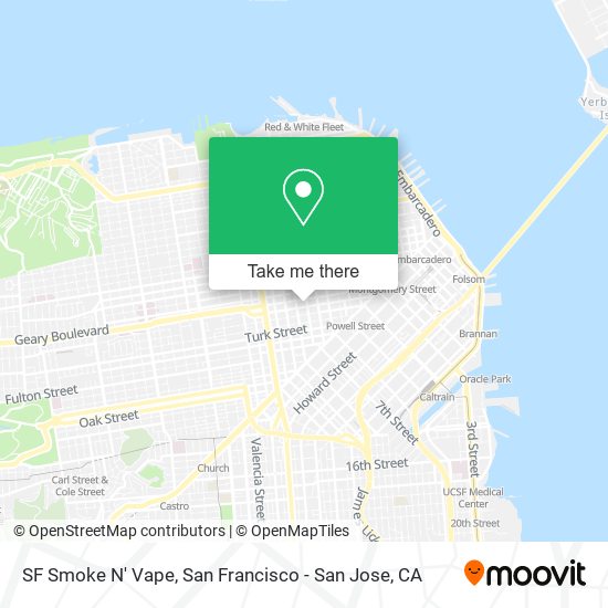 Mapa de SF Smoke N' Vape