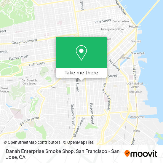 Mapa de Danah Enterprise Smoke Shop