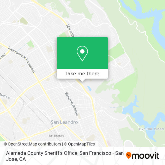 Alameda County Sheriff's Office map