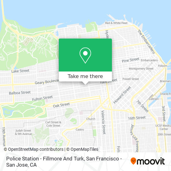 Police Station - Fillmore And Turk map
