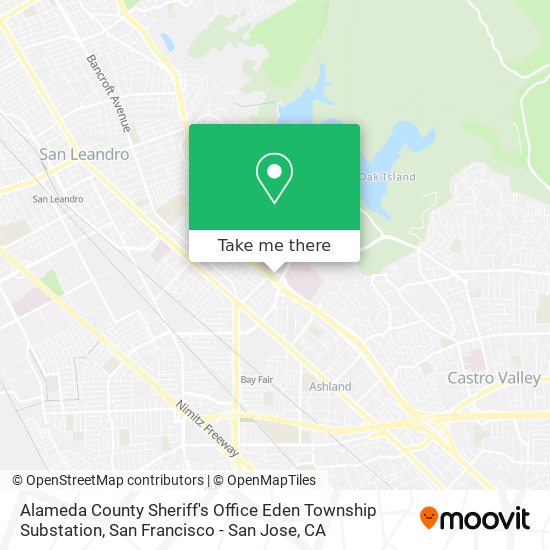 Alameda County Sheriff's Office Eden Township Substation map