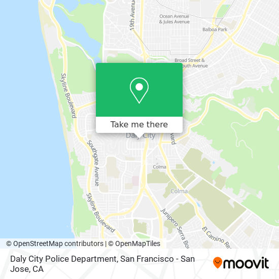 Mapa de Daly City Police Department