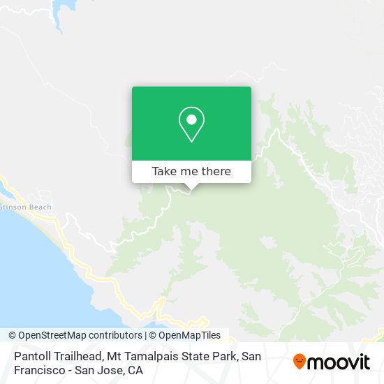 Mapa de Pantoll Trailhead, Mt Tamalpais State Park