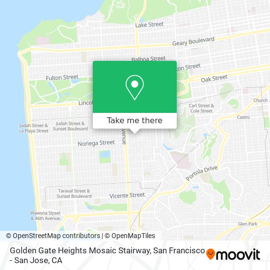 Golden Gate Heights Mosaic Stairway map