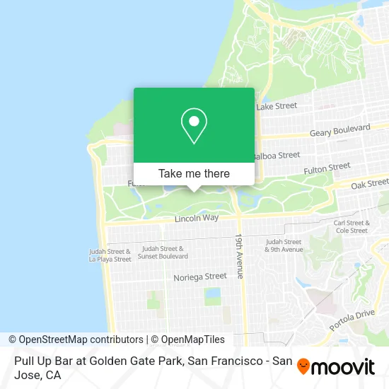 Pull Up Bar at Golden Gate Park map
