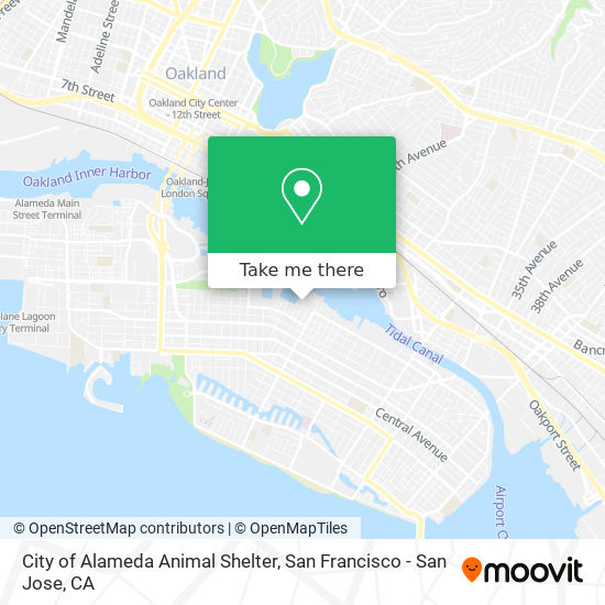 City of Alameda Animal Shelter map