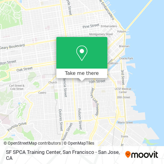 SF SPCA Training Center map