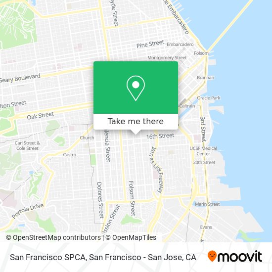 San Francisco SPCA map