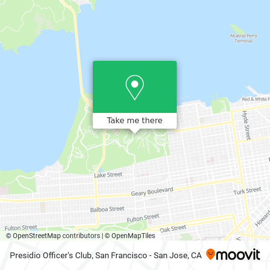 Presidio Officer's Club map