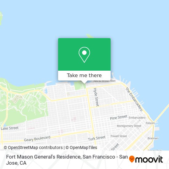 Fort Mason General's Residence map