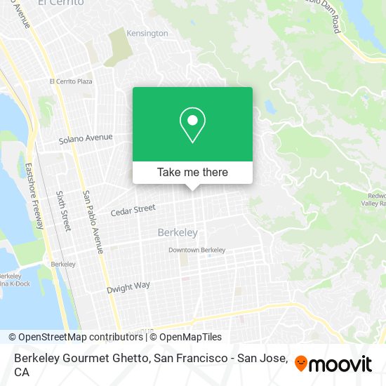 Berkeley Gourmet Ghetto map
