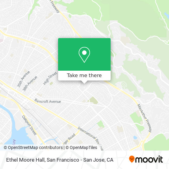 Ethel Moore Hall map