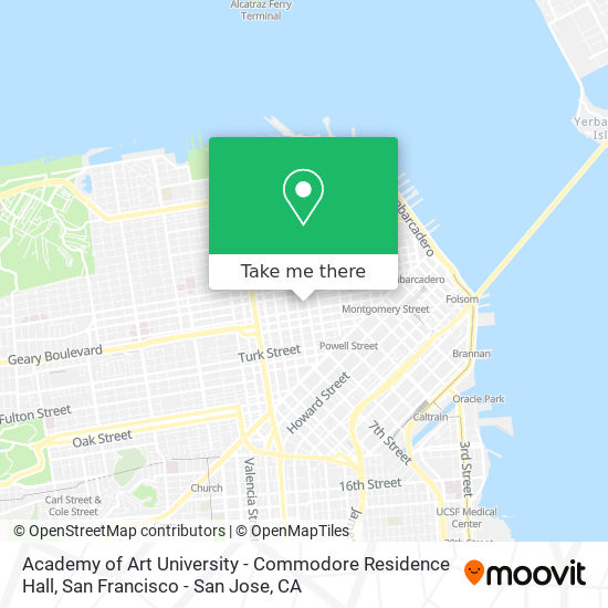 Mapa de Academy of Art University - Commodore Residence Hall
