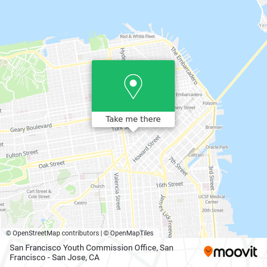 San Francisco Youth Commission Office map