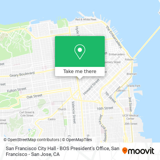 San Francisco City Hall - BOS President's Office map