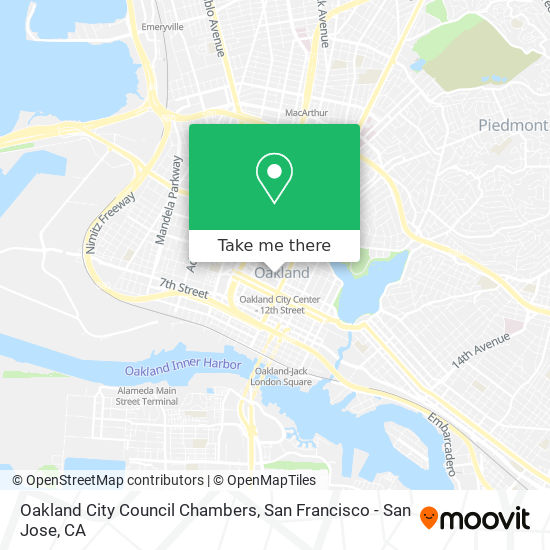 Oakland City Council Chambers map