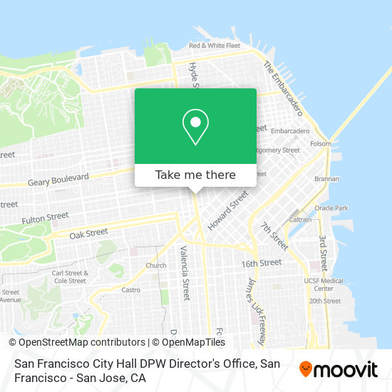Mapa de San Francisco City Hall DPW Director's Office