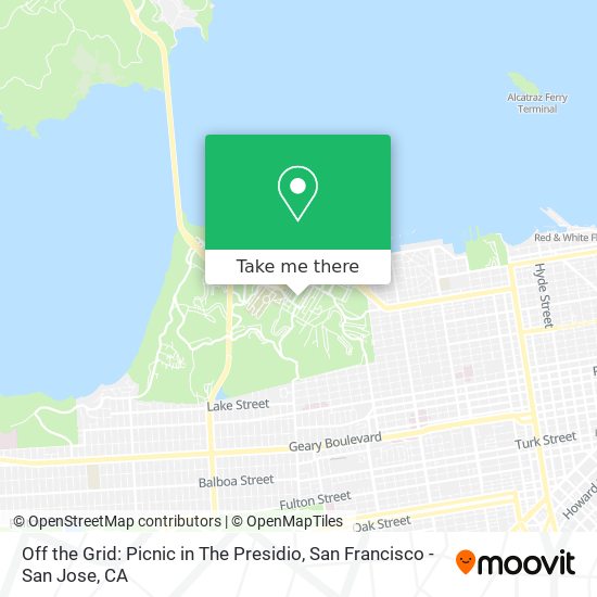 Off the Grid: Picnic in The Presidio map