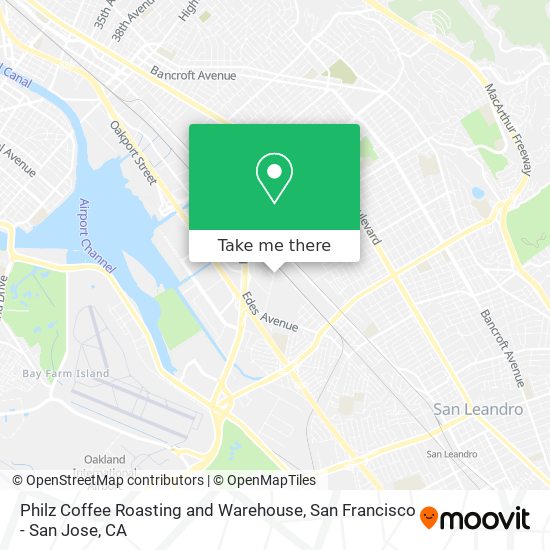 Mapa de Philz Coffee Roasting and Warehouse