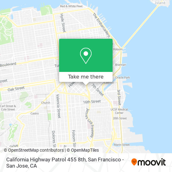 Mapa de California Highway Patrol 455 8th