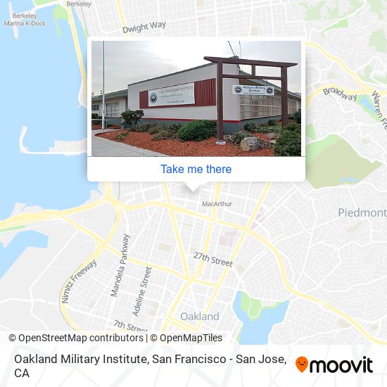 Oakland Military Institute map