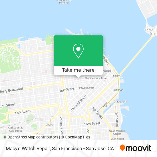 Macy's Watch Repair map