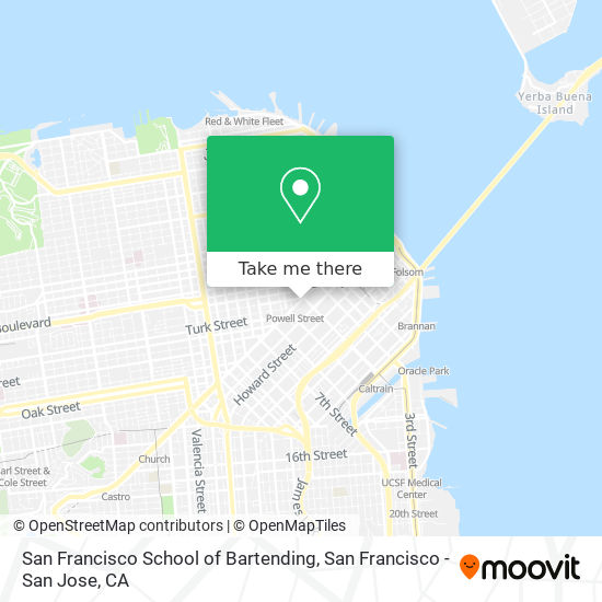 San Francisco School of Bartending map