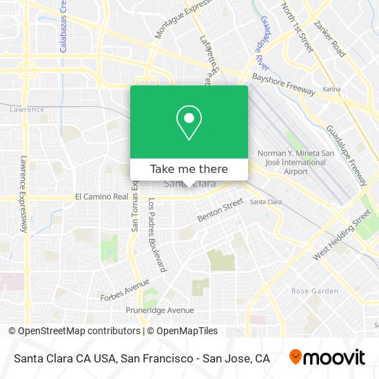 Santa Clara CA USA map