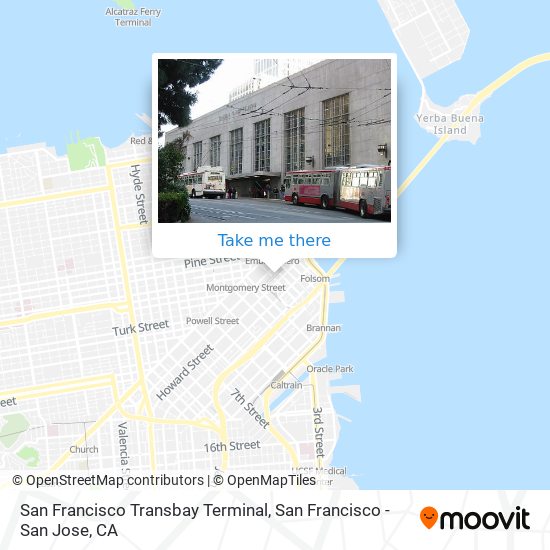 Mapa de San Francisco Transbay Terminal