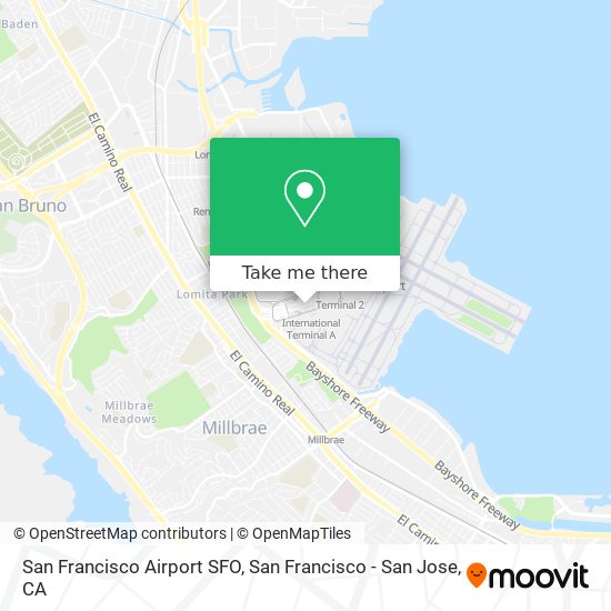 San Francisco Airport SFO map