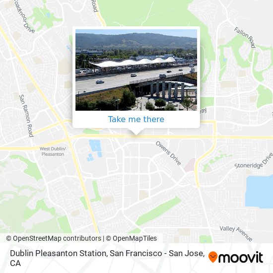 Mapa de Dublin Pleasanton Station