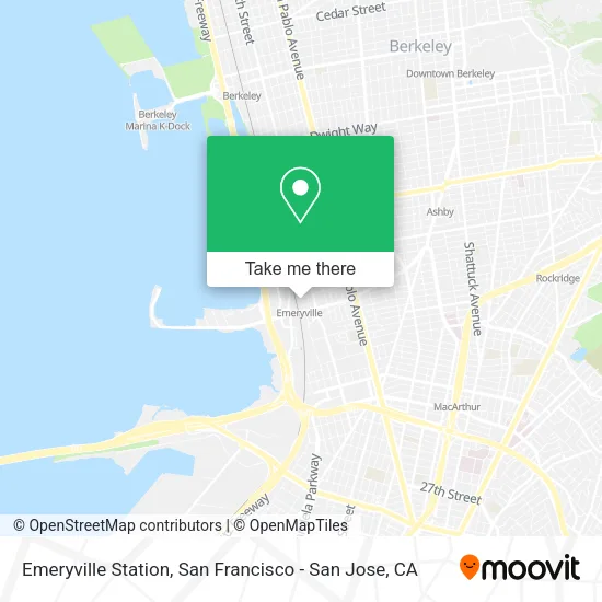 Emeryville Station map