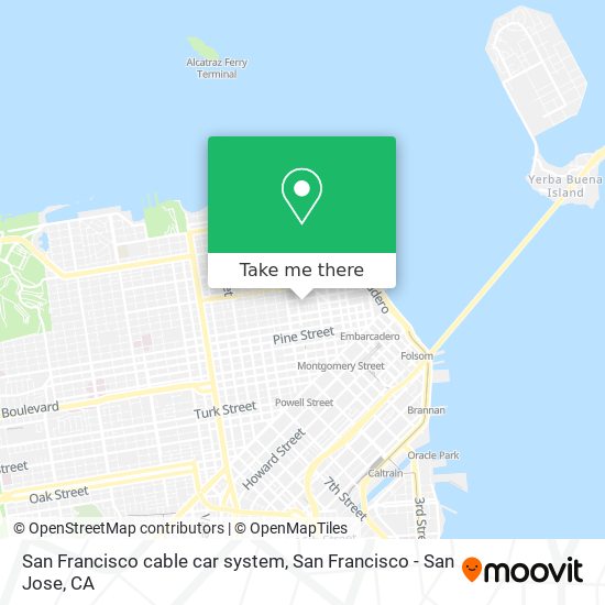 San Francisco cable car system map