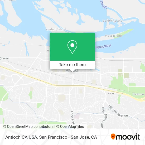 Antioch CA USA map