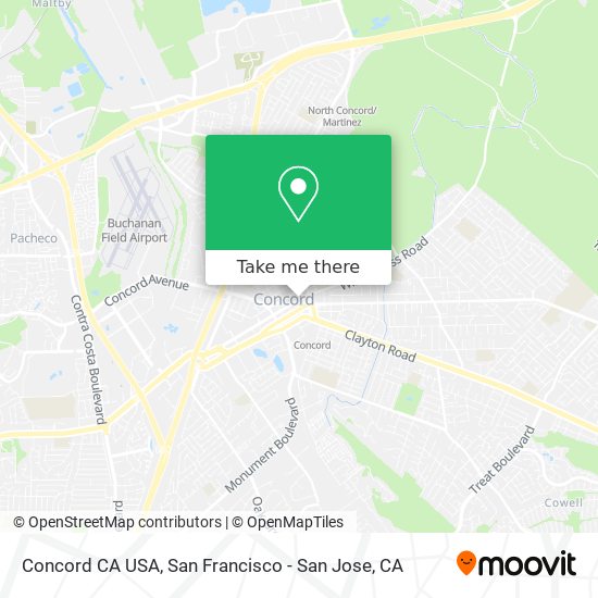 How to get to Concord CA USA by Bus or BART