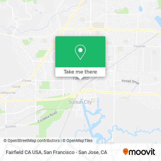 Fairfield CA USA map